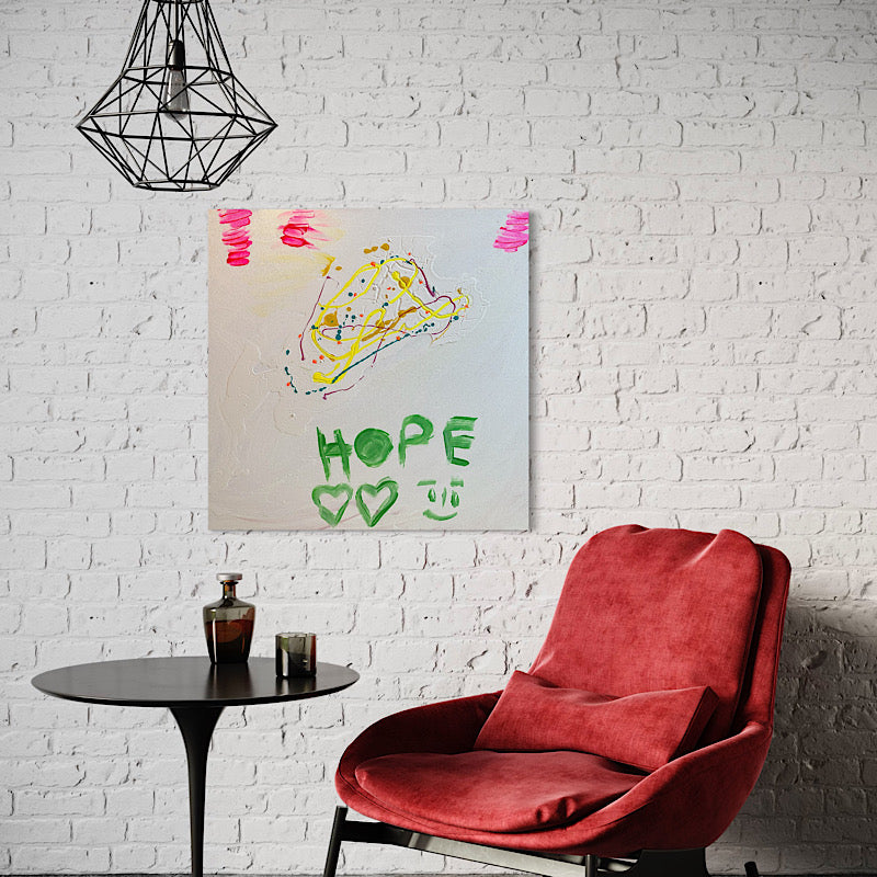 Hope - Painting, Acrylic on canvas, 2023 (36x36")