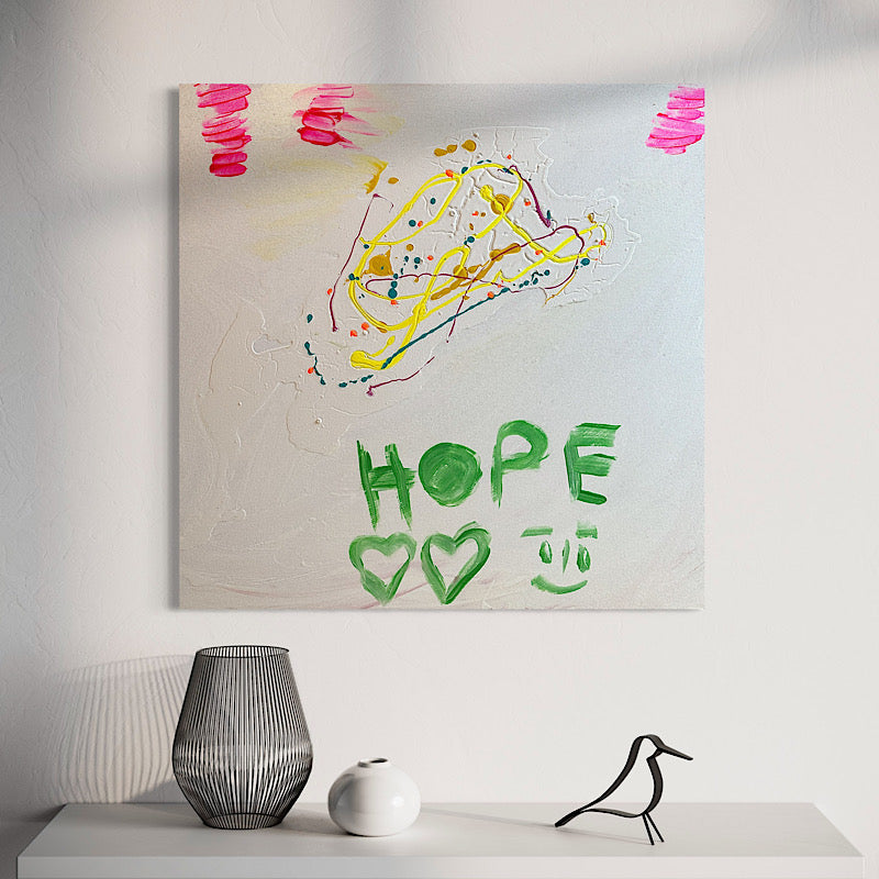 Hope - Painting, Acrylic on canvas, 2023 (36x36")