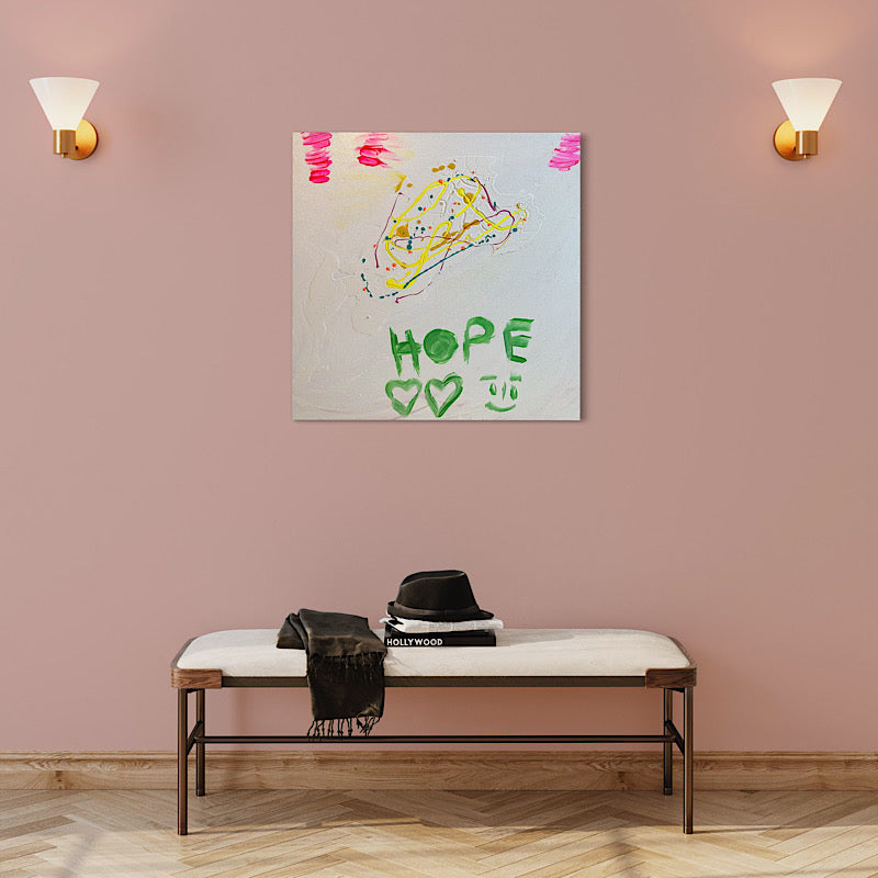 Hope - Painting, Acrylic on canvas, 2023 (36x36")